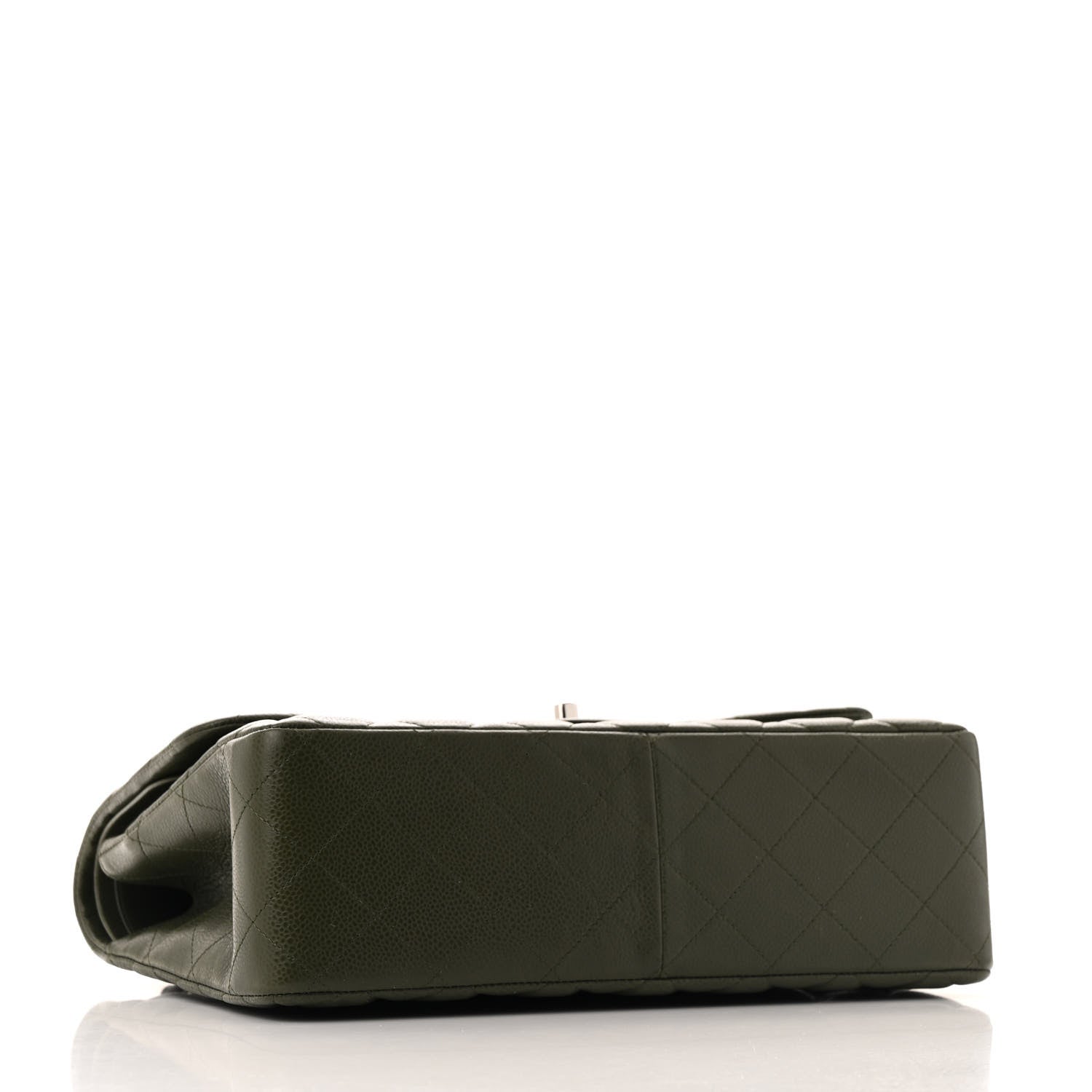 Chanel Caviar Quilted Jumbo Double Flap Vert Fonce 4 of 12