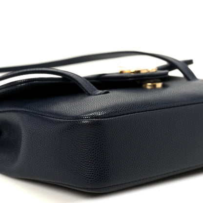 Chanel Shiny Caviar Mini Preppy Coco Shoulder Bag Dark Blue 8 of 10