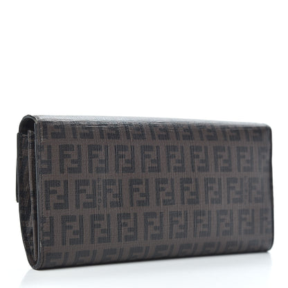 Fendi Zucchino Spalmati Forever Continental Wallet Moro Black 3 of 8