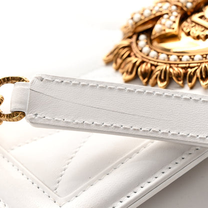 Dolce & Gabbana Lambskin Medium Devotion Crossbody Bag White 12 of 13