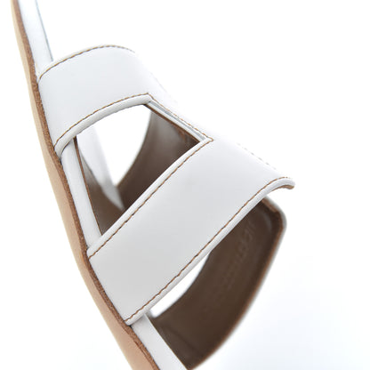 Hermes Calfskin Oasis Sandals 36.5 White 9 of 12