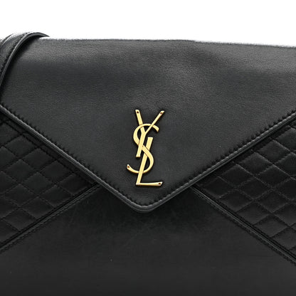 Saint Laurent Lambskin Quilted Monogram Gaby Chain Bag Black 9 of 17