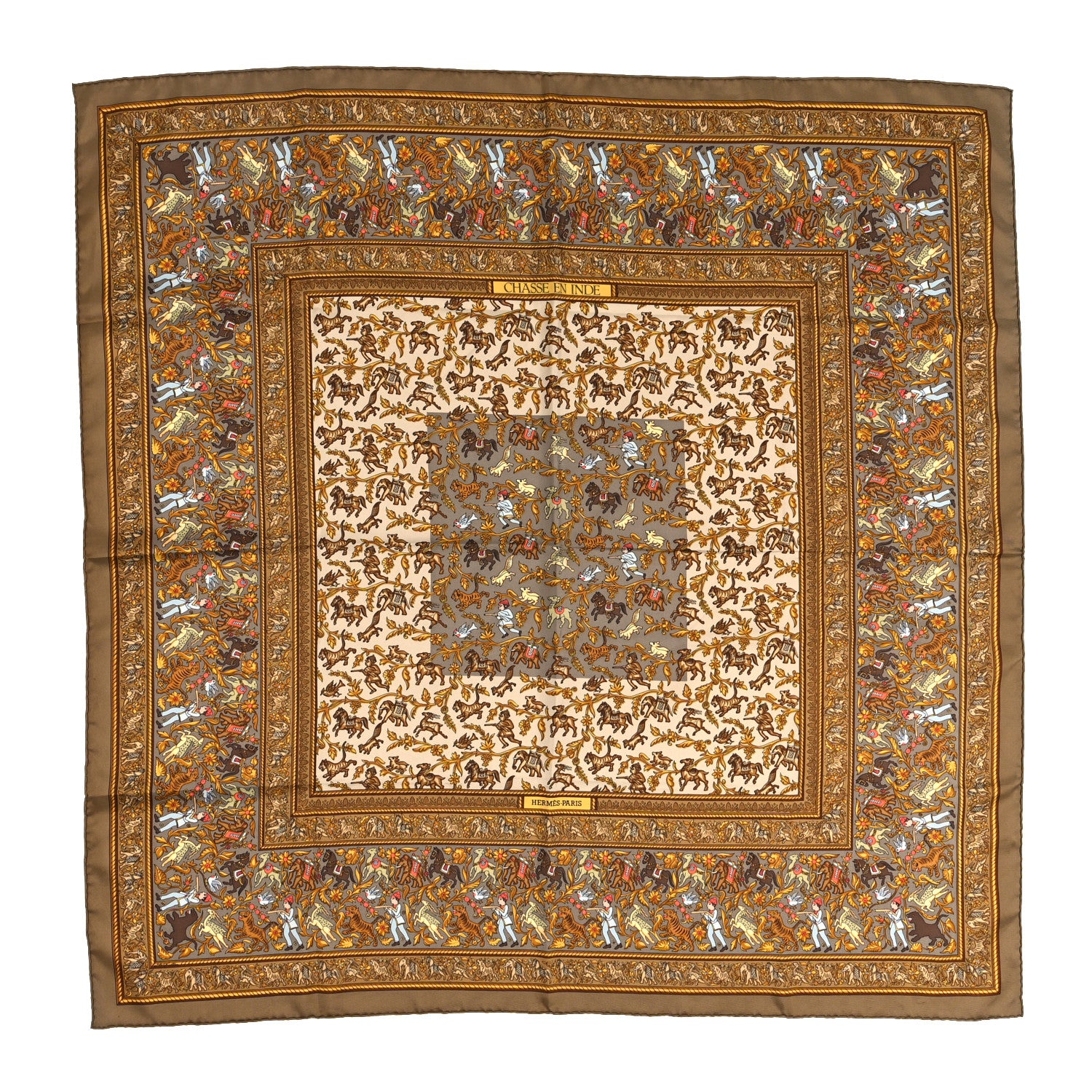 Hermes Silk Chasse En Inde Scarf 90 1 of 4