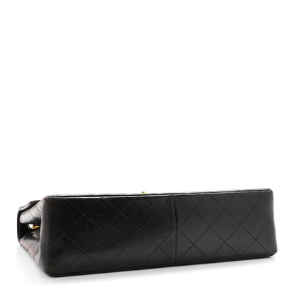 Chanel Lambskin Quilted XL Jumbo Single Flap Black 4 of 13