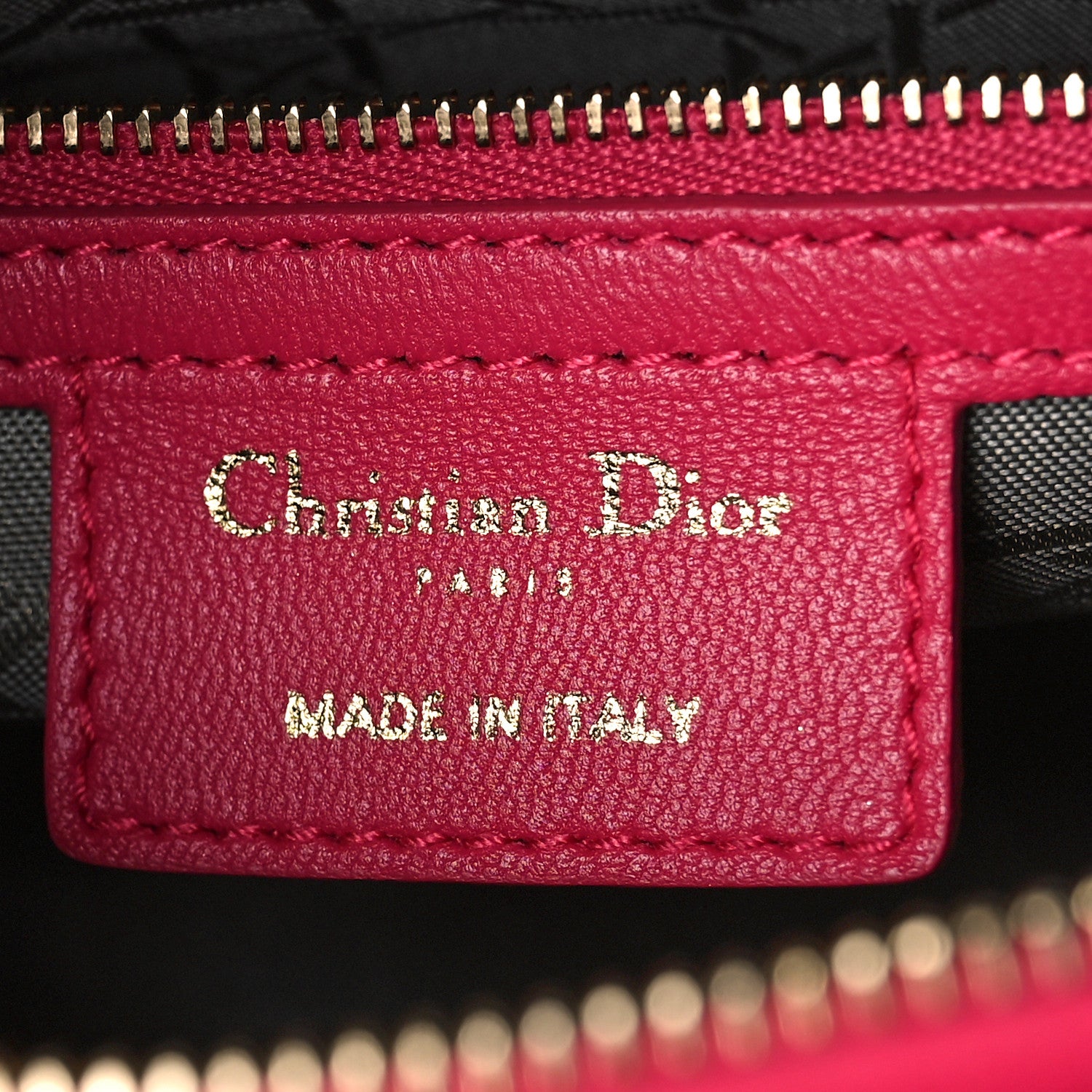 Christian Dior Lambskin Cannage Medium Lady Dior Fuchsia 6 of 10