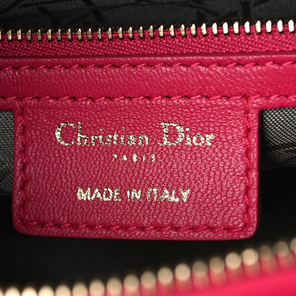 Christian Dior Lambskin Cannage Medium Lady Dior Fuchsia 6 of 10