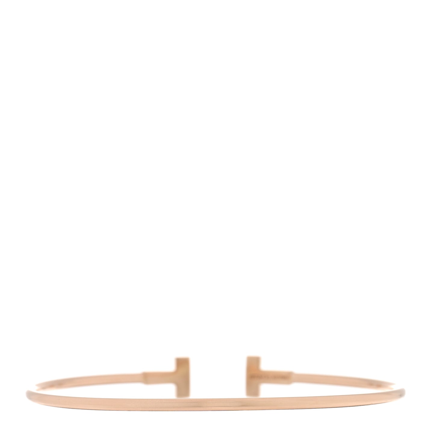 18K Rose Gold Narrow T Wire Bracelet