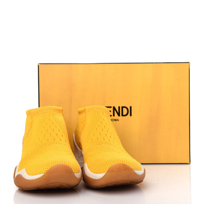 Fendi Technical 3D Mesh Womens FFluid Zip Up Sneakers 36 Reggae Corn White 10 of 10