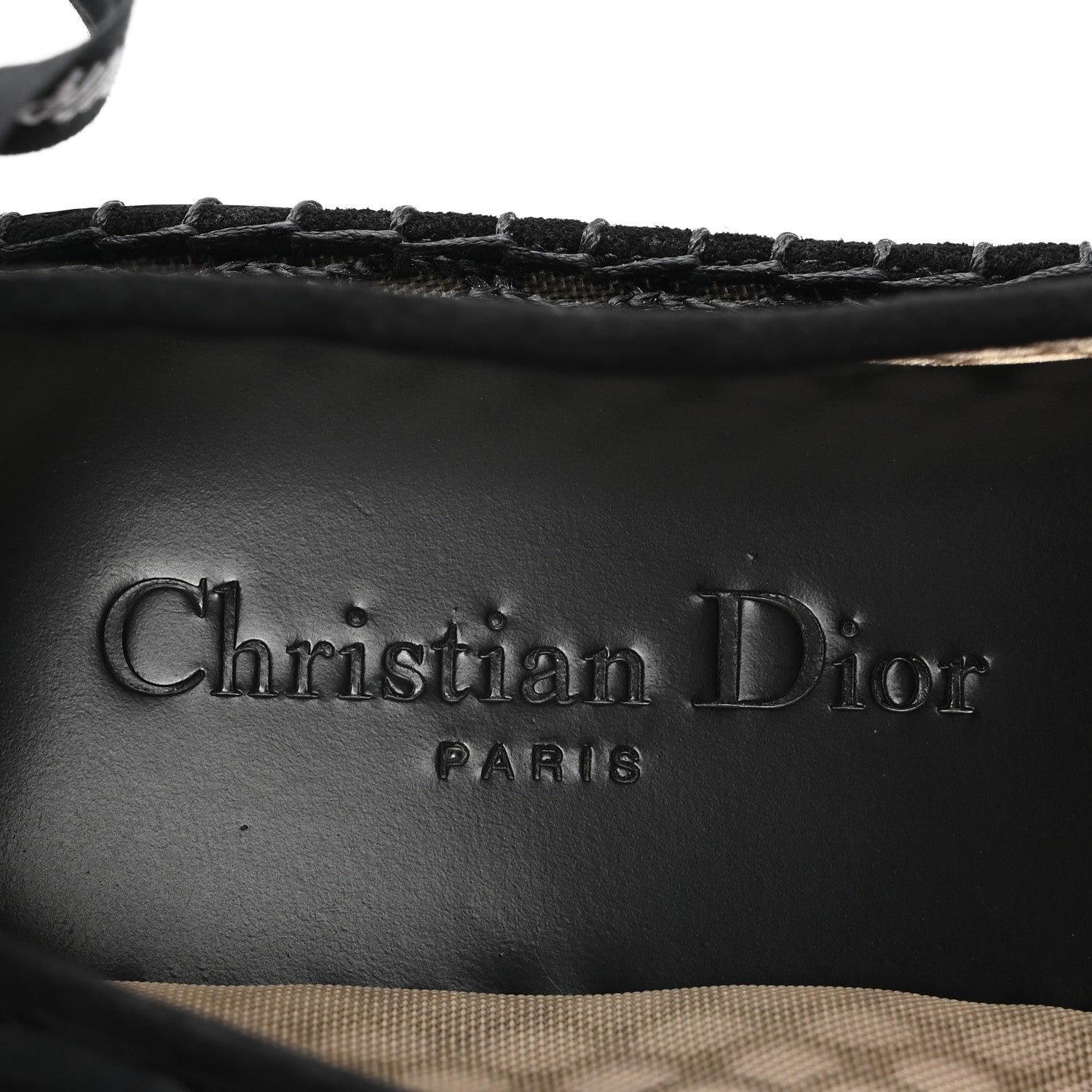 Christian Dior Suede Resille Suede Nicely-D Ballet Flat 40.5 Black 8 of 11
