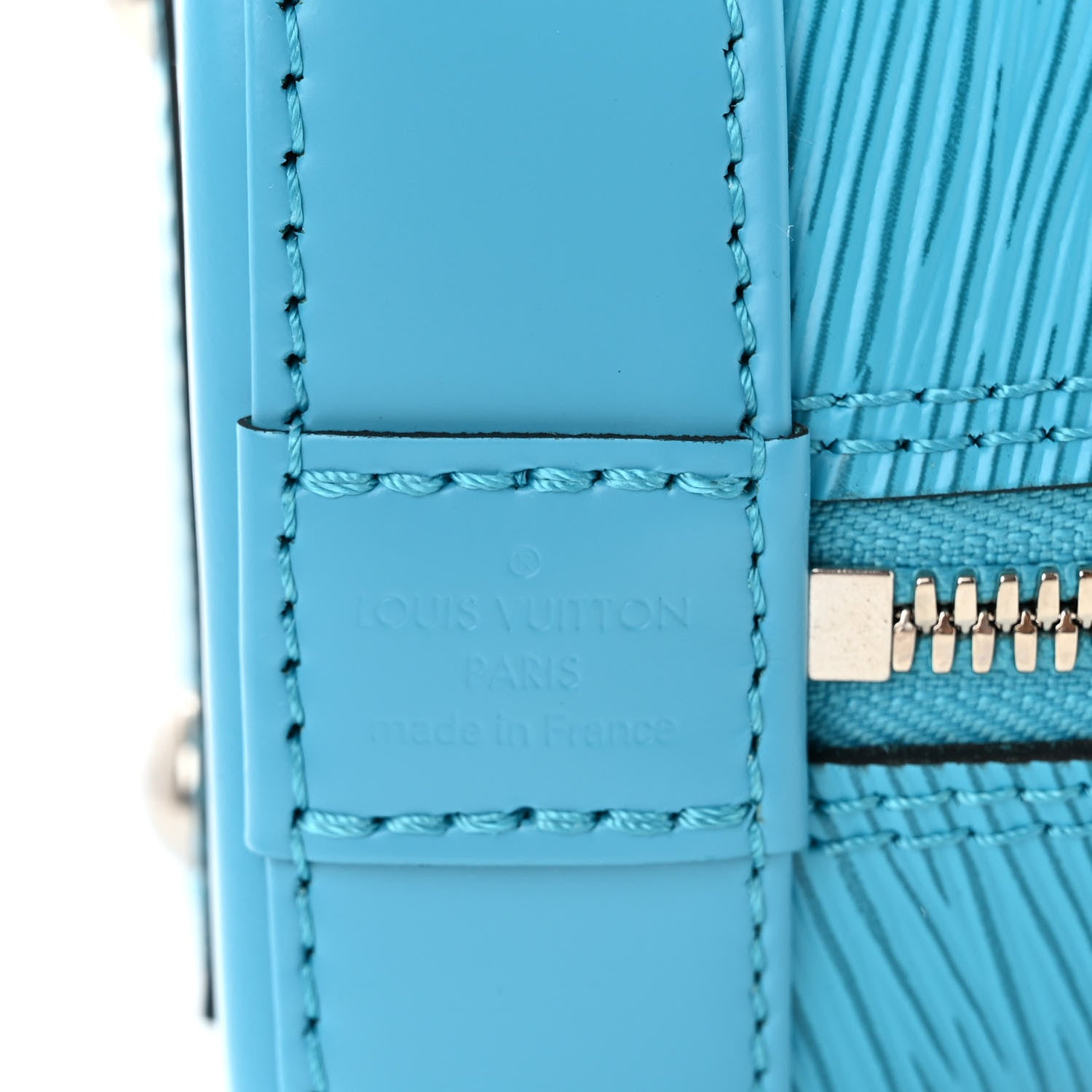 Louis Vuitton Epi Jacquard Alma BB Turquoise 6 of 9