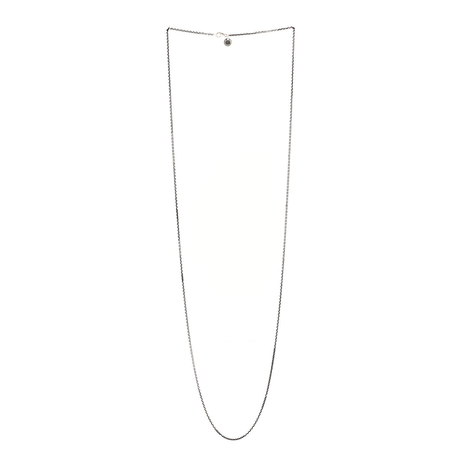 Tiffany Sterling Silver Enamel 1.75mm Chain Necklace Black 30" 3 of 6