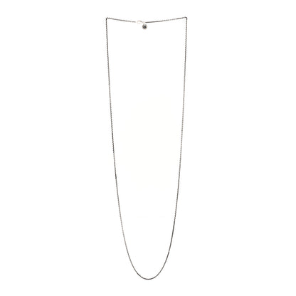 Tiffany Sterling Silver Enamel 1.75mm Chain Necklace Black 30" 3 of 6