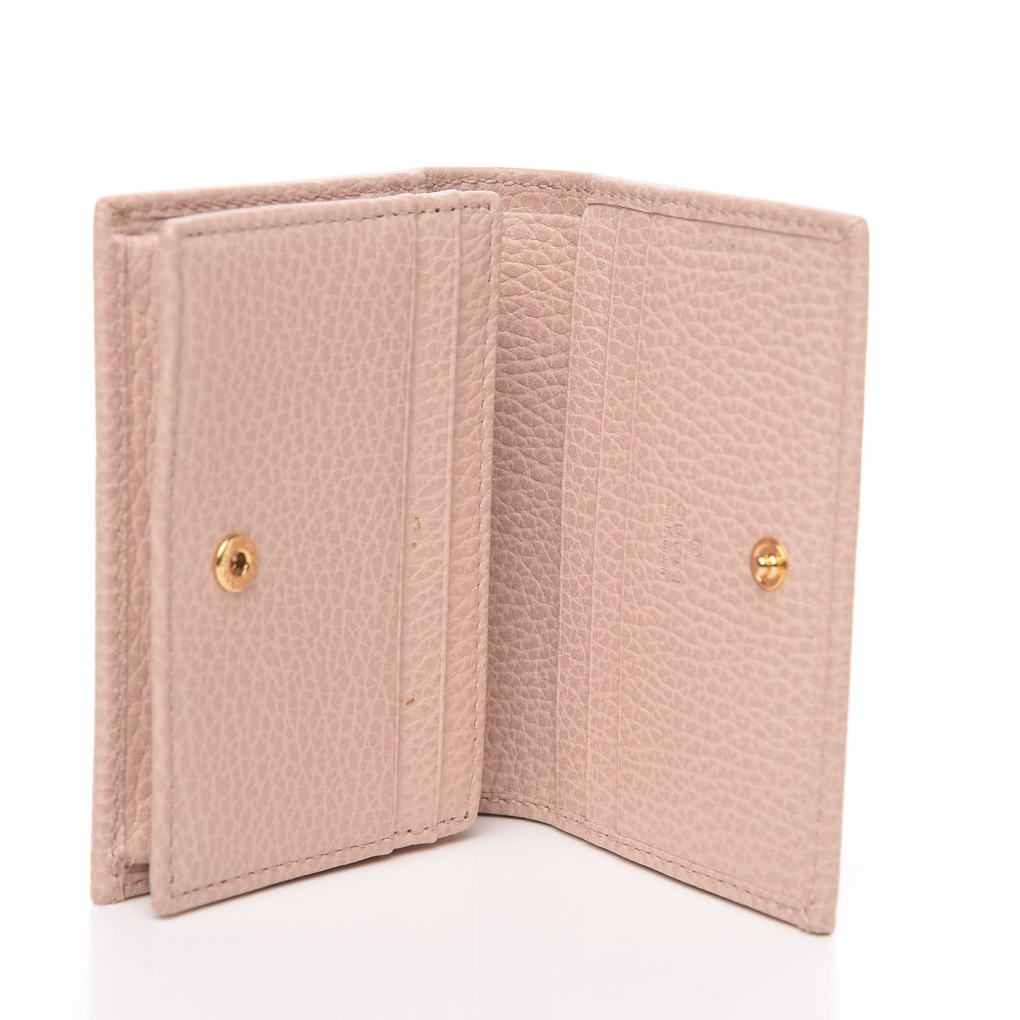 Dollar Calfskin GG Marmont Card Case Perfect Pink