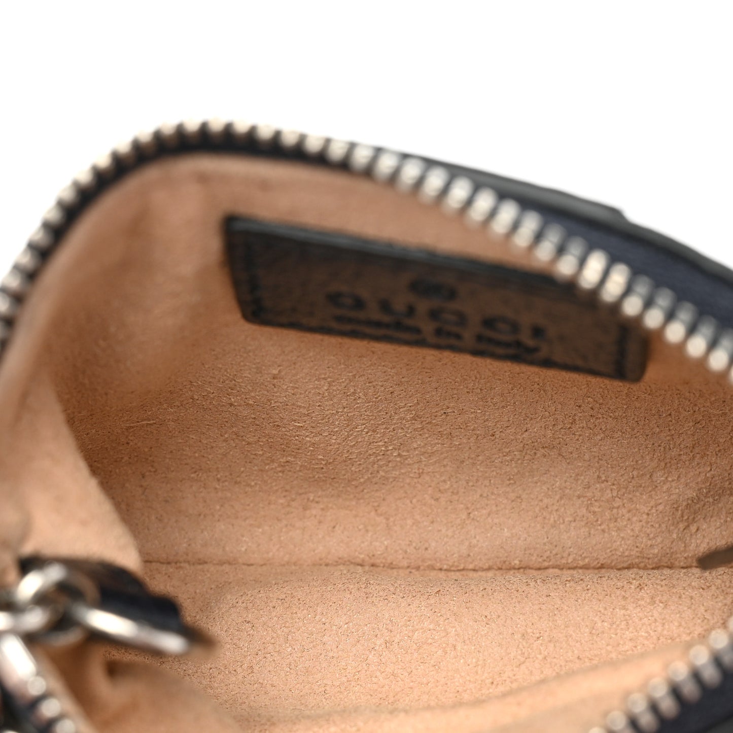 GG Supreme Monogram Web Ophidia Key Case Beige Blue