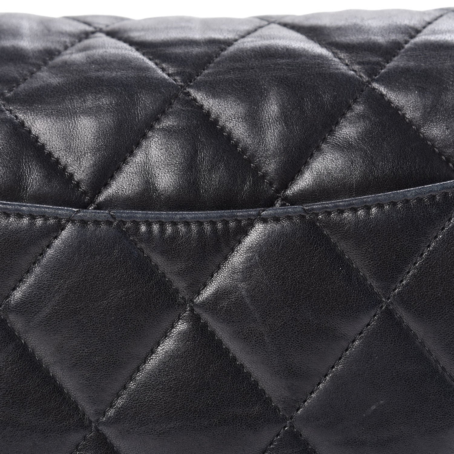 Chanel Lambskin Quilted 3 Accordion Flap Bag Black 10 of 13
