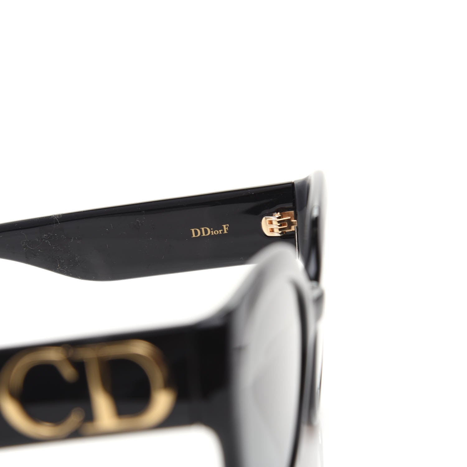 Christian Dior Acetate DDiorF Cat Eye Sunglasses Black 6 of 7