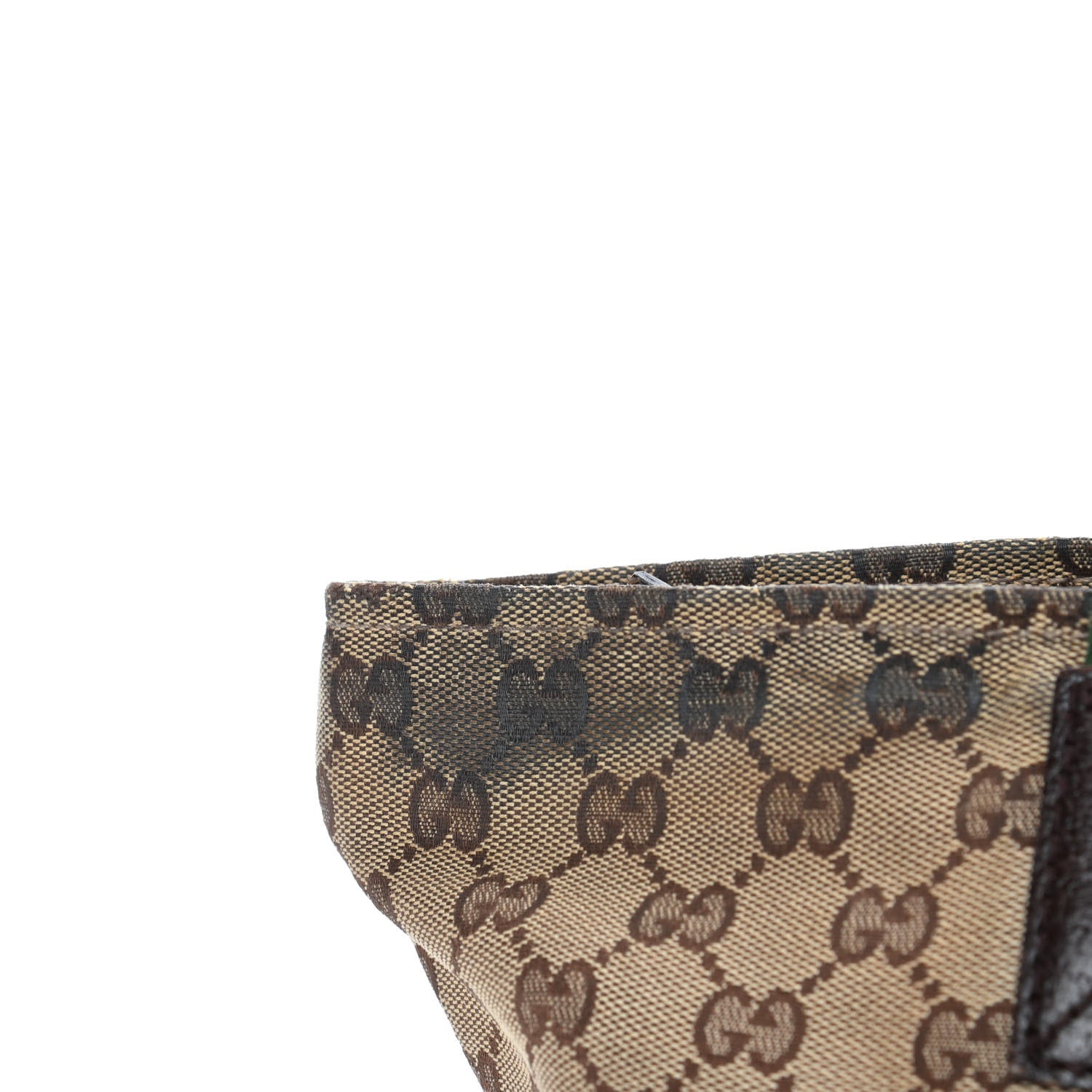 Gucci GG Monogram Medium Web Handle Bucket Tote Dark Brown 9 of 9