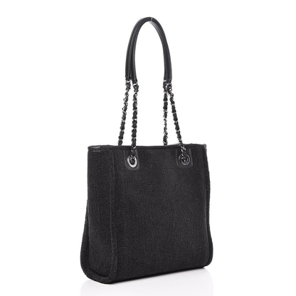 Chanel Lurex Boucle Mini Deauville Tote Black 3 of 10
