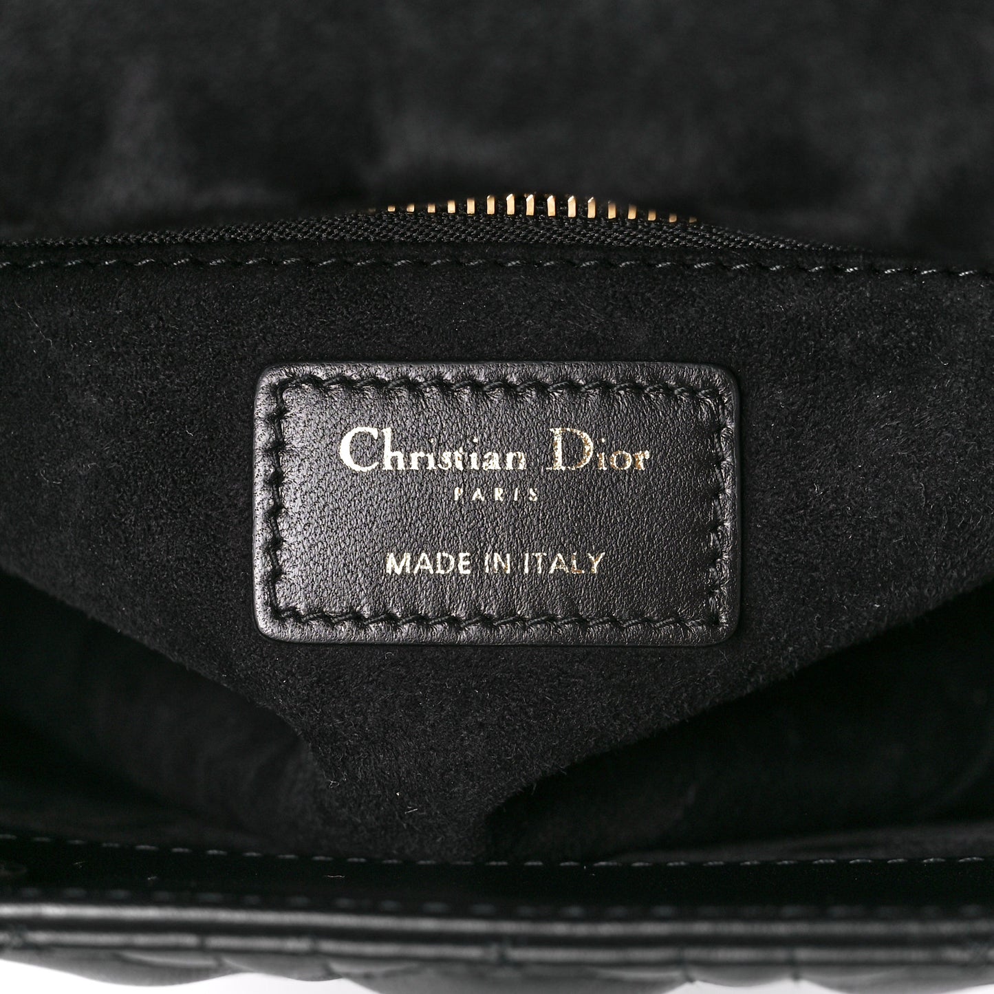 Lambskin Cannage Medium Lady Dior Black