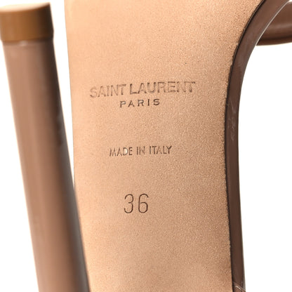 Saint Laurent Vernice Amber 105 Ankle Strap Sandals 36 Chiffon 36 Nude 6 of 8