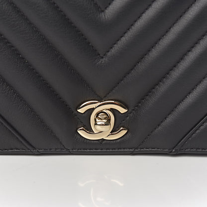 Chanel Calfskin Chevron Quilted Mini Statement Flap Black 8 of 10