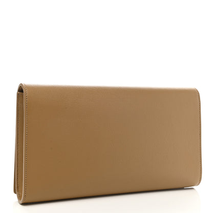 Saint Laurent Calfskin Monogram Large Belle De Jour Clutch Beige 4 of 8