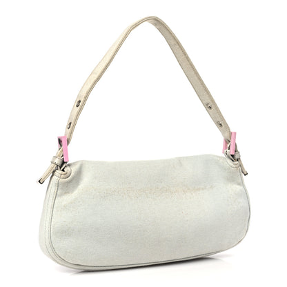 Fendi Jersey Baguette Light Blue Pink 3 of 16