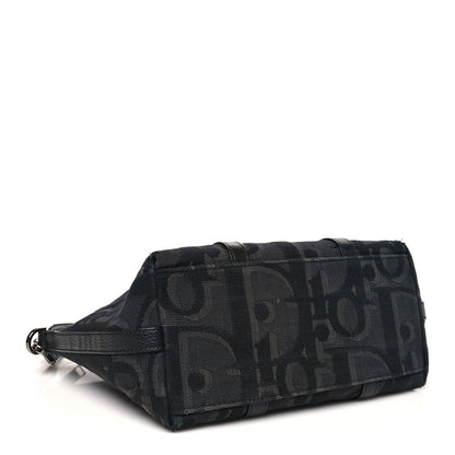 Christian Dior Maxi Oblique Jacquard Weekender 25 Black 4 of 12