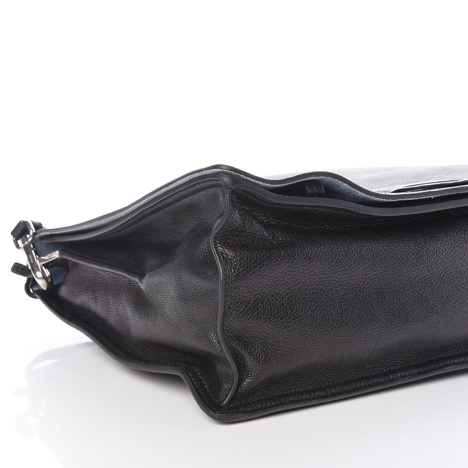Prada Glace Calf Etiquette Flap Black Astrale 9 of 10