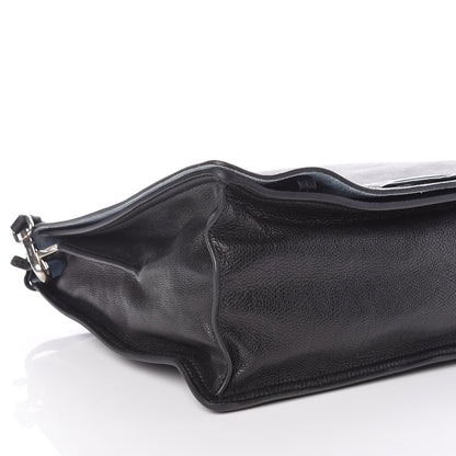 Prada Glace Calf Etiquette Flap Black Astrale 9 of 10