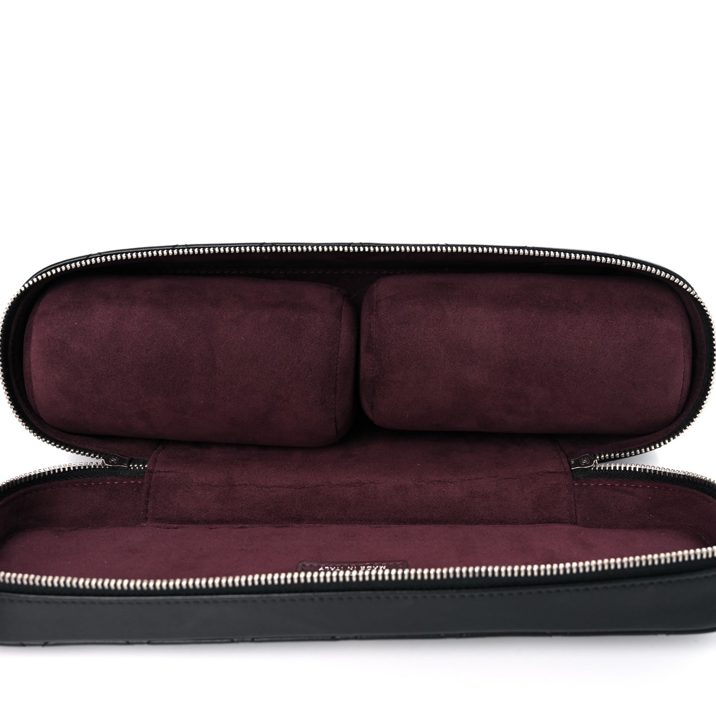 Lambskin Quilted Watch Case Black