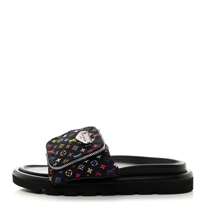 Louis Vuitton LV X TM Monogram Multicolor Pool Pillow Flat Comfort Mule 40 Black 1 of 9