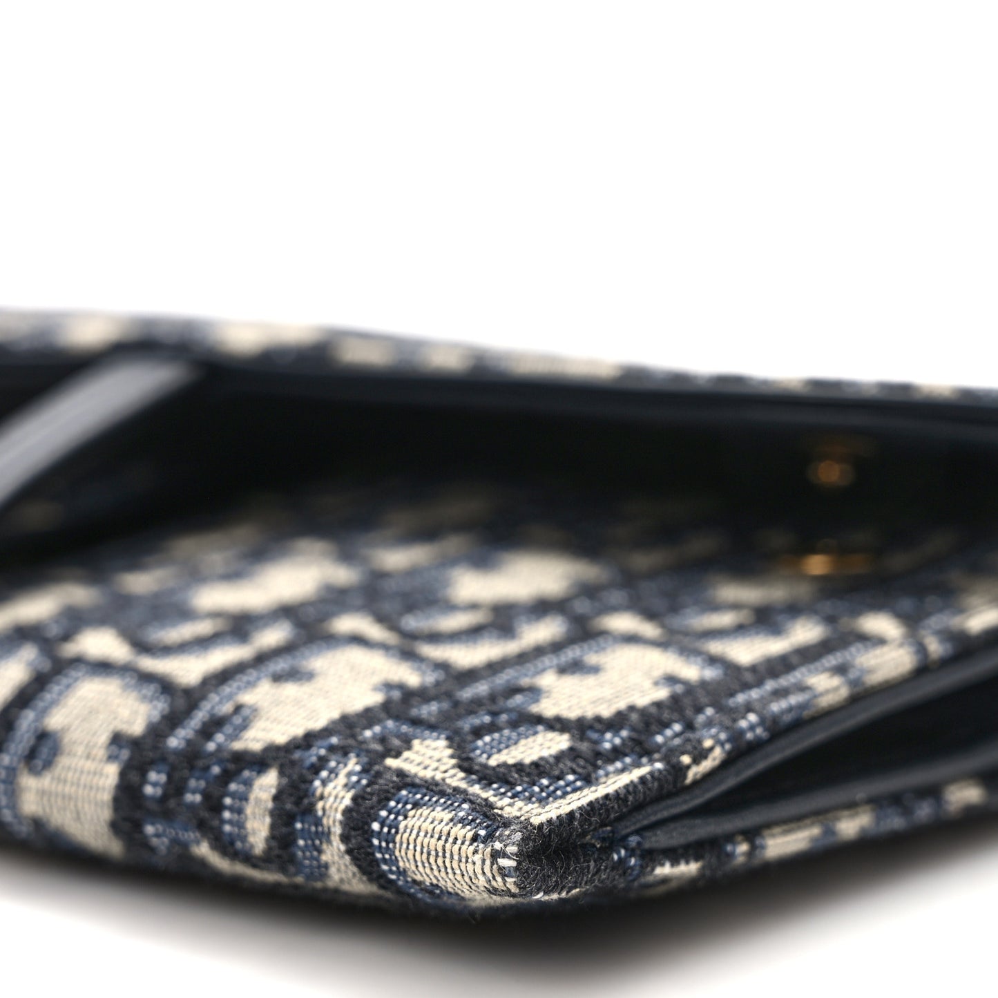 Oblique Saddle Chain Long Wallet Blue