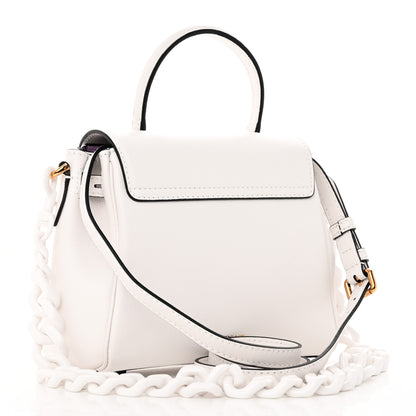 Versace Calfskin Medium La Medusa Top Handle Handbag Optical White 3 of 13
