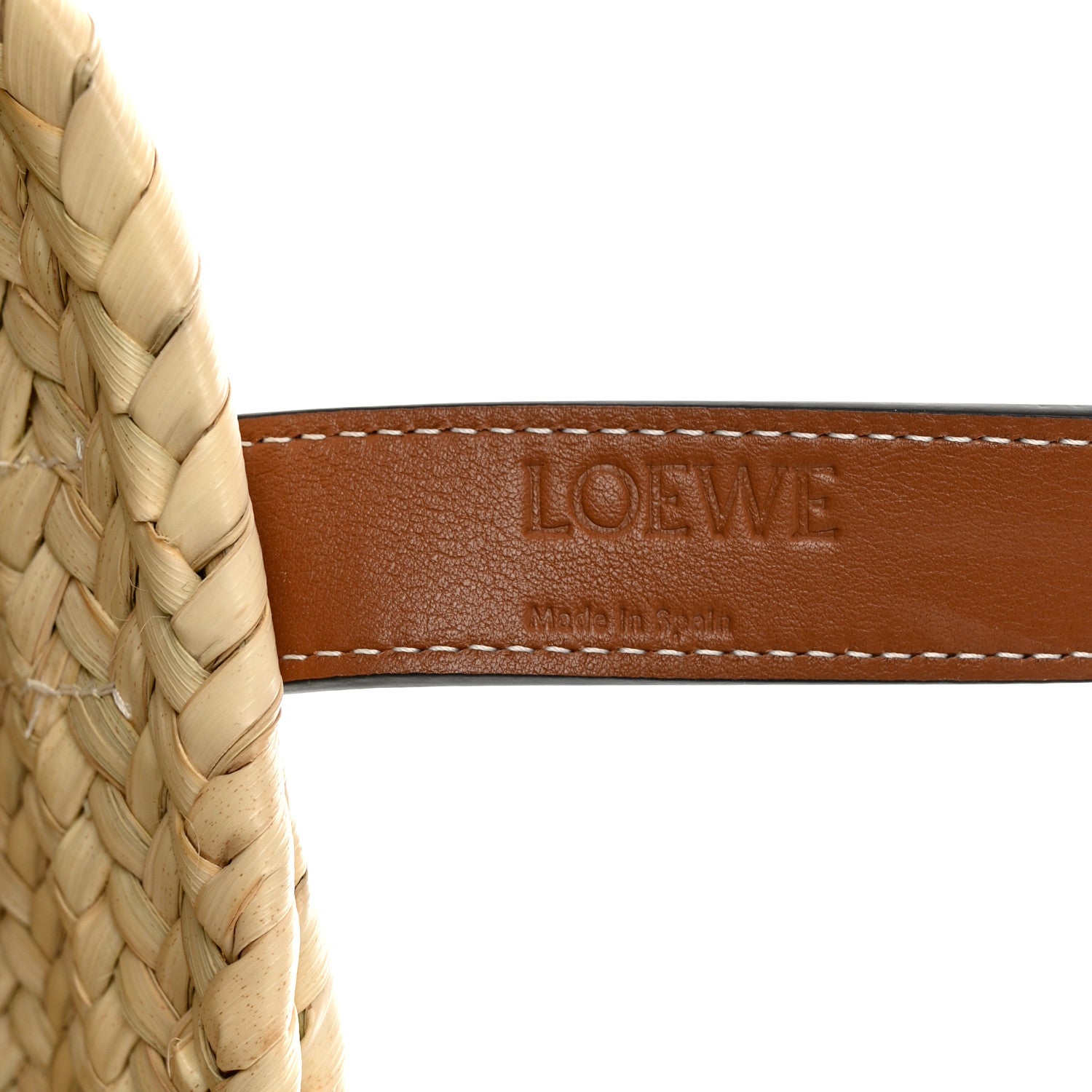 Loewe Raffia Basket Tote Bag Natural Tan 5 of 10