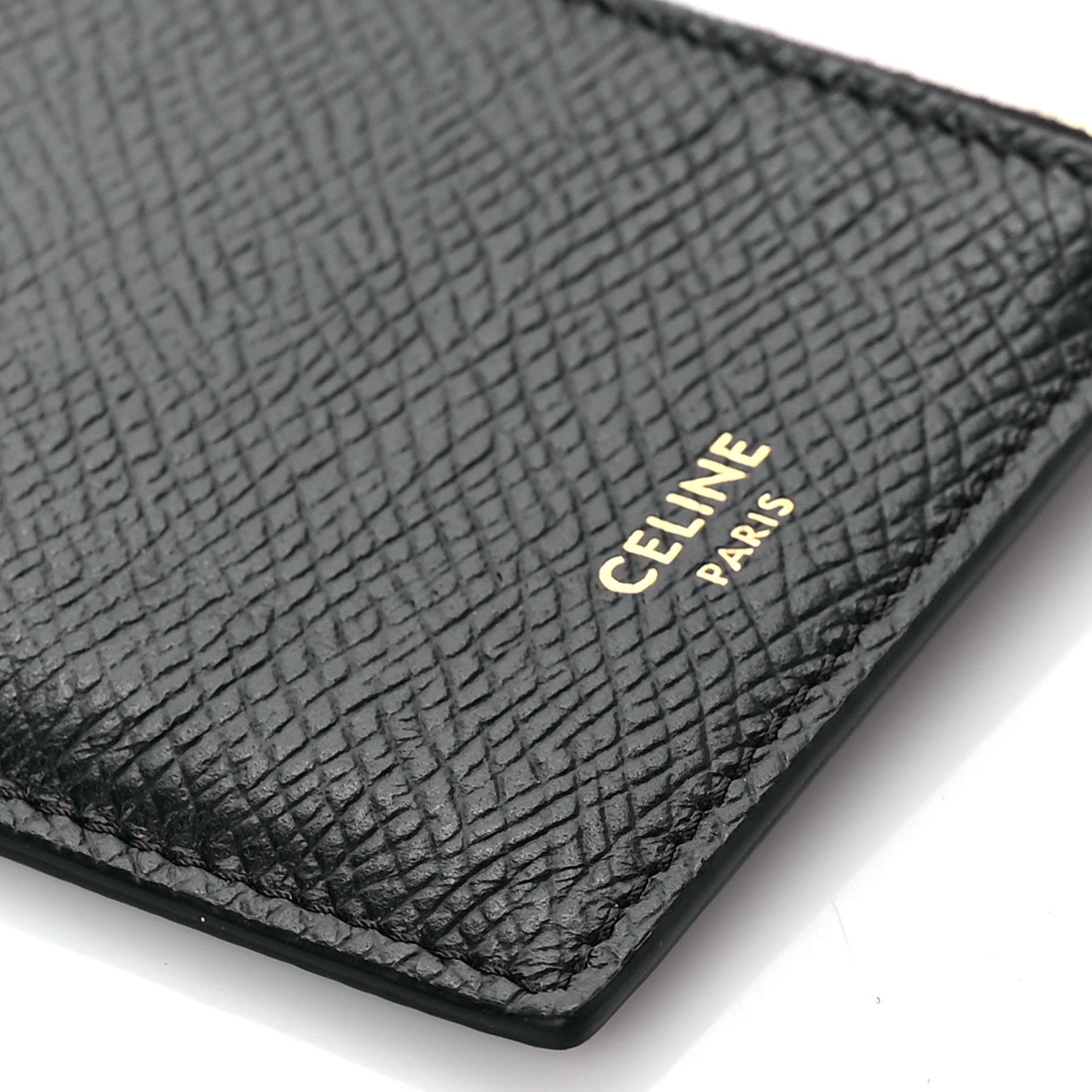 Celine Grained Calfskin Zipped Card Holder Black 7 of 8