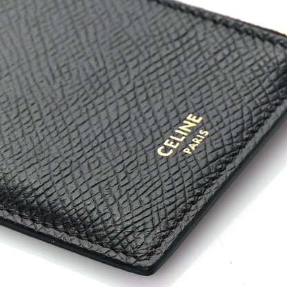 Celine Grained Calfskin Zipped Card Holder Black 7 of 8
