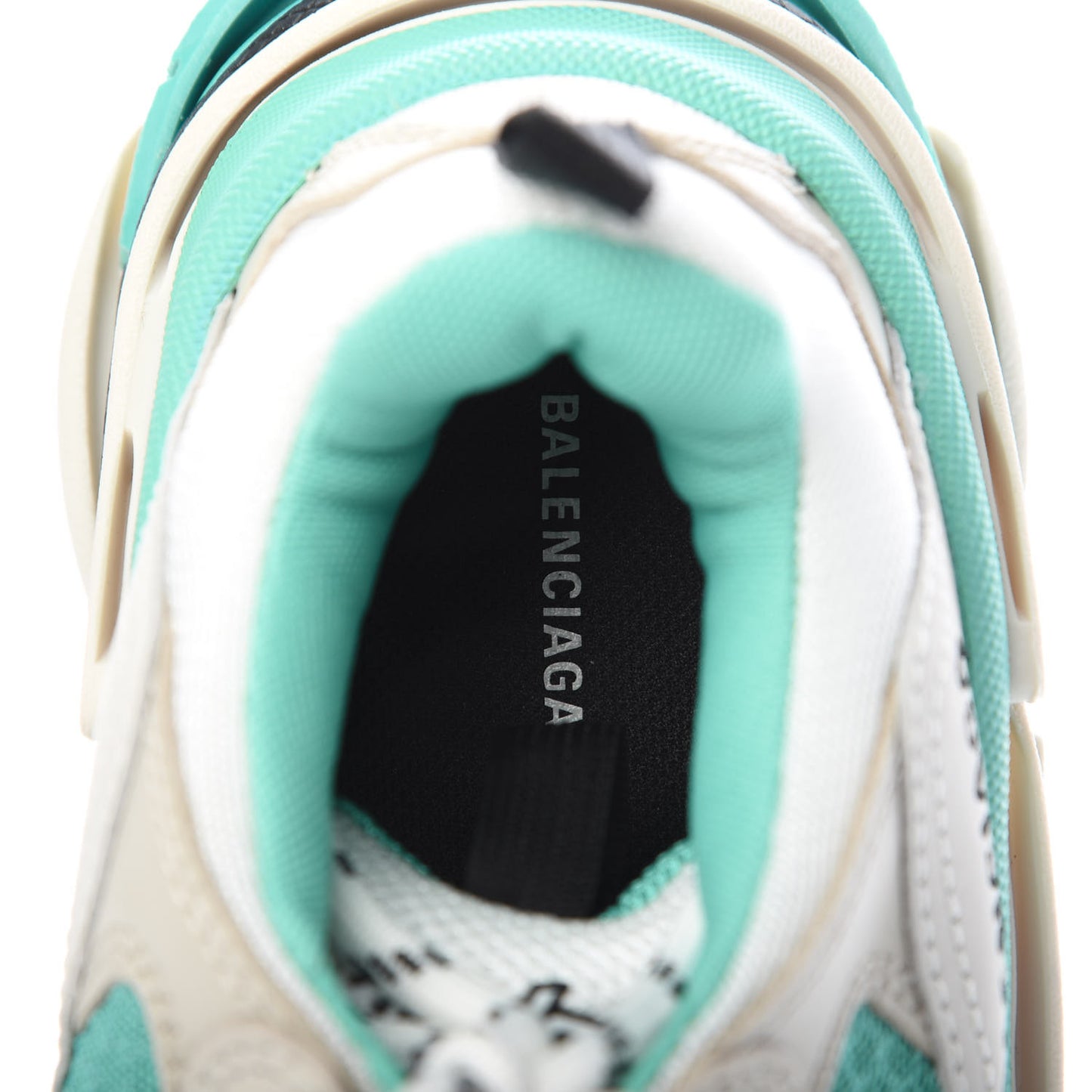 Fabric Mesh Womens Triple S Sneakers 37 White Green Grye
