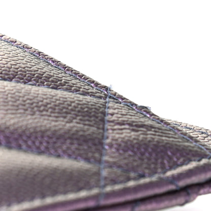 Chanel Iridescent Caviar Quilted Card Holder Dark Blue 9 of 10