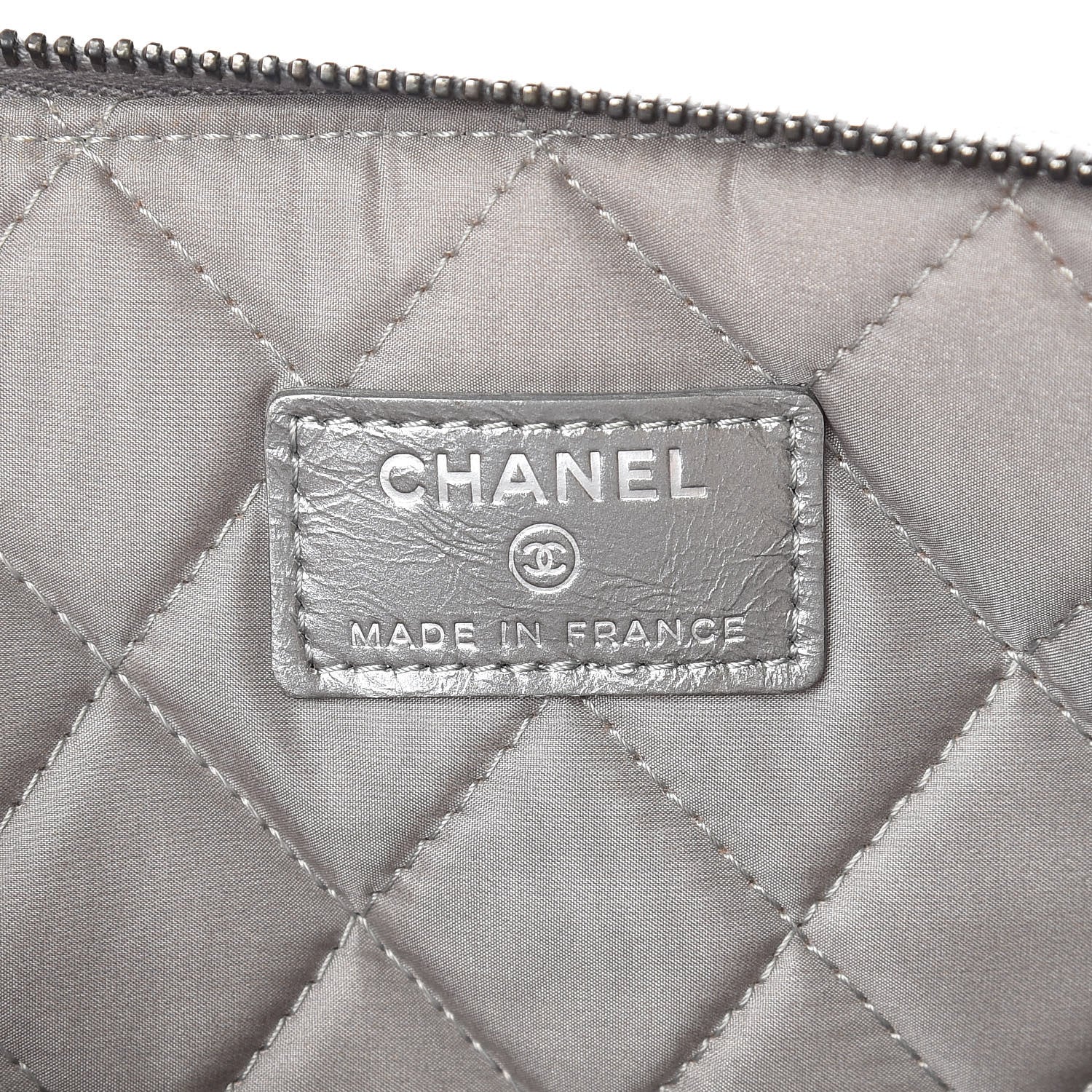 Chanel Calfskin Quilted Large Boy Chain Around Cosmetic Case Silver 8 of 12