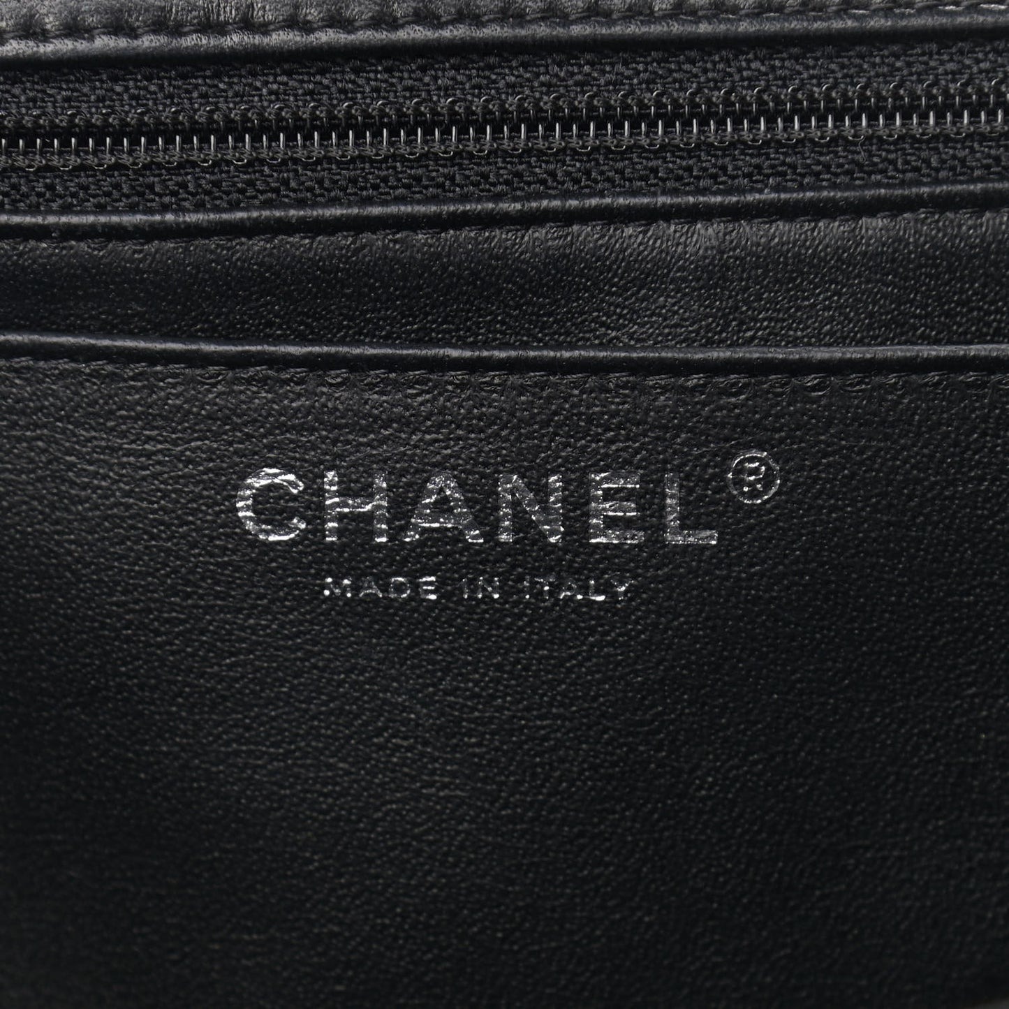 Patent Quilted Maxi Single Flap Black