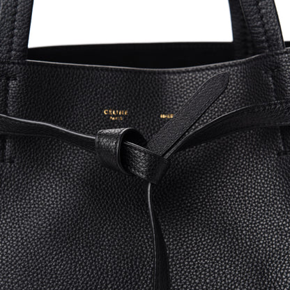 Celine Soft Grained Calfskin Small Belt Cabas Phantom Black 10 of 10