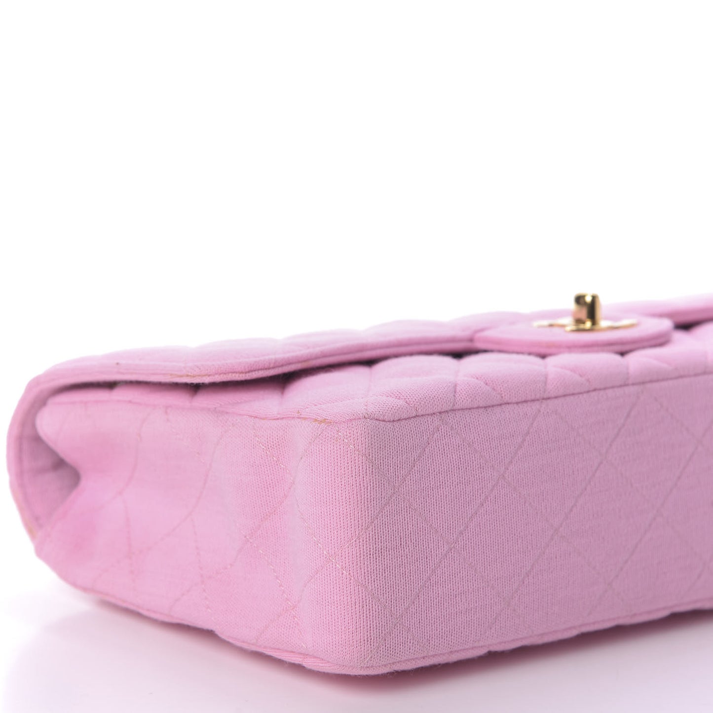Jersey Quilted Medium Single Flap Pink