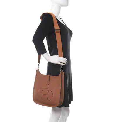 Hermes Taurillon Clemence Evelyne III PM Gold 3 of 12