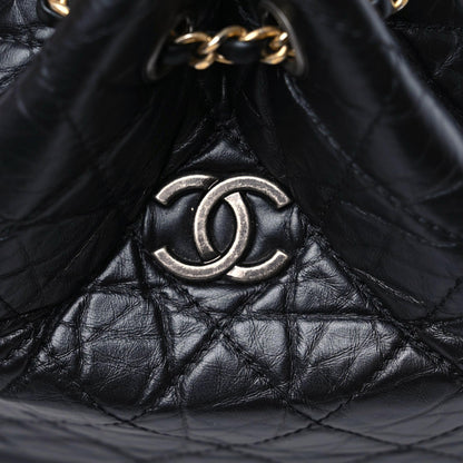 Chanel Aged Calfskin Quilted Gabrielle Backpack Black 10 of 10