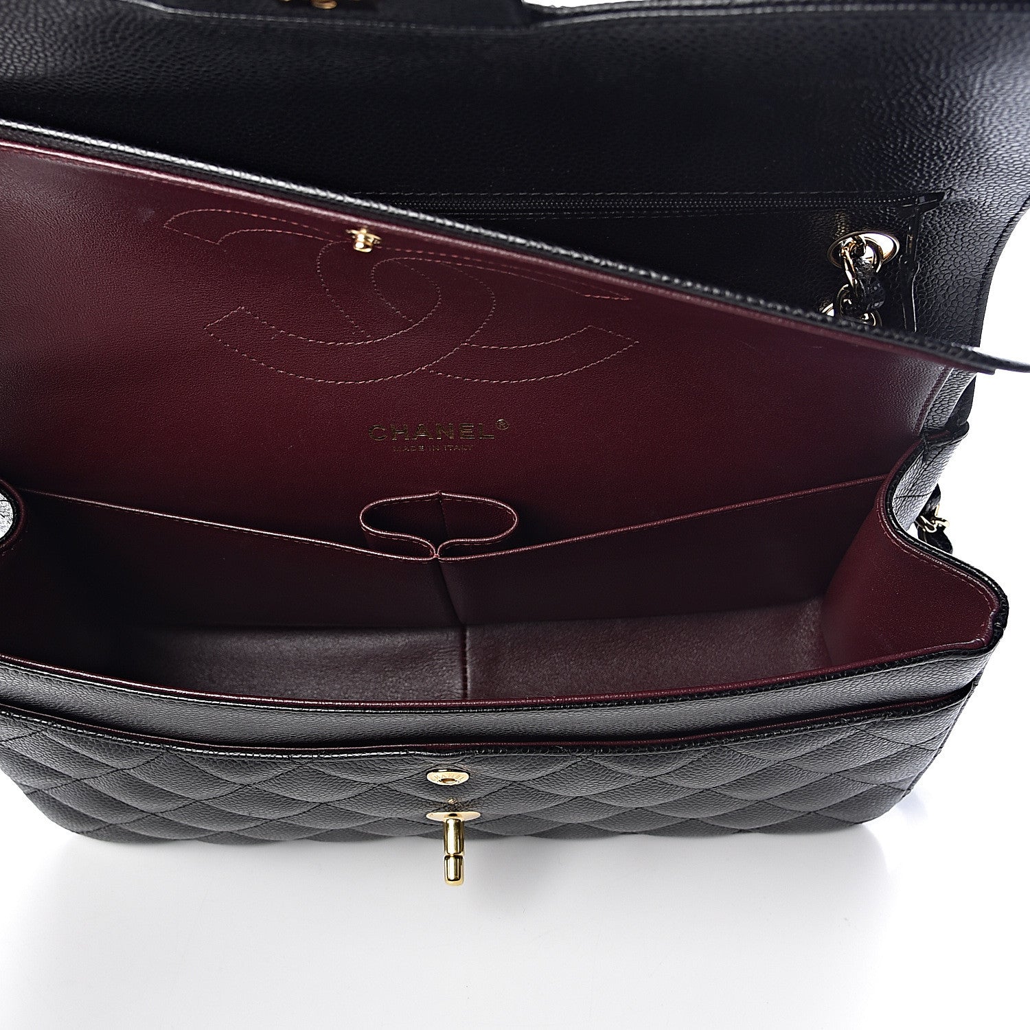 Chanel Caviar Quilted Jumbo Double Flap Black 5 of 11