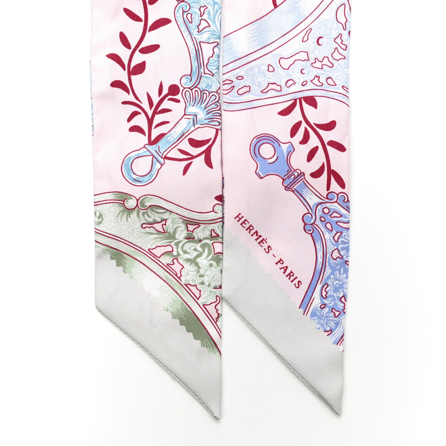 Silk Etriers Remix Twilly Rose Pale Bordeaux