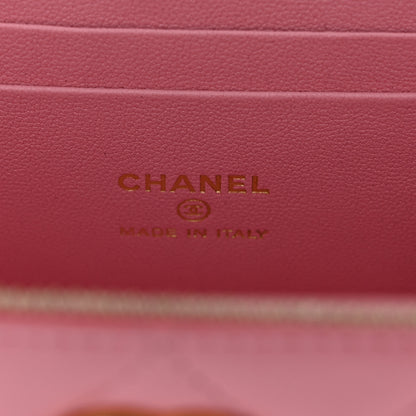Chanel Lambskin Quilted Pick Me Up Vanity Case Pink 6 of 12