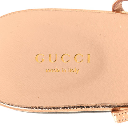 Gucci Galassia GG Marmont Ankle Wrap Flat Sandals 39.5 Salmone 7 of 7
