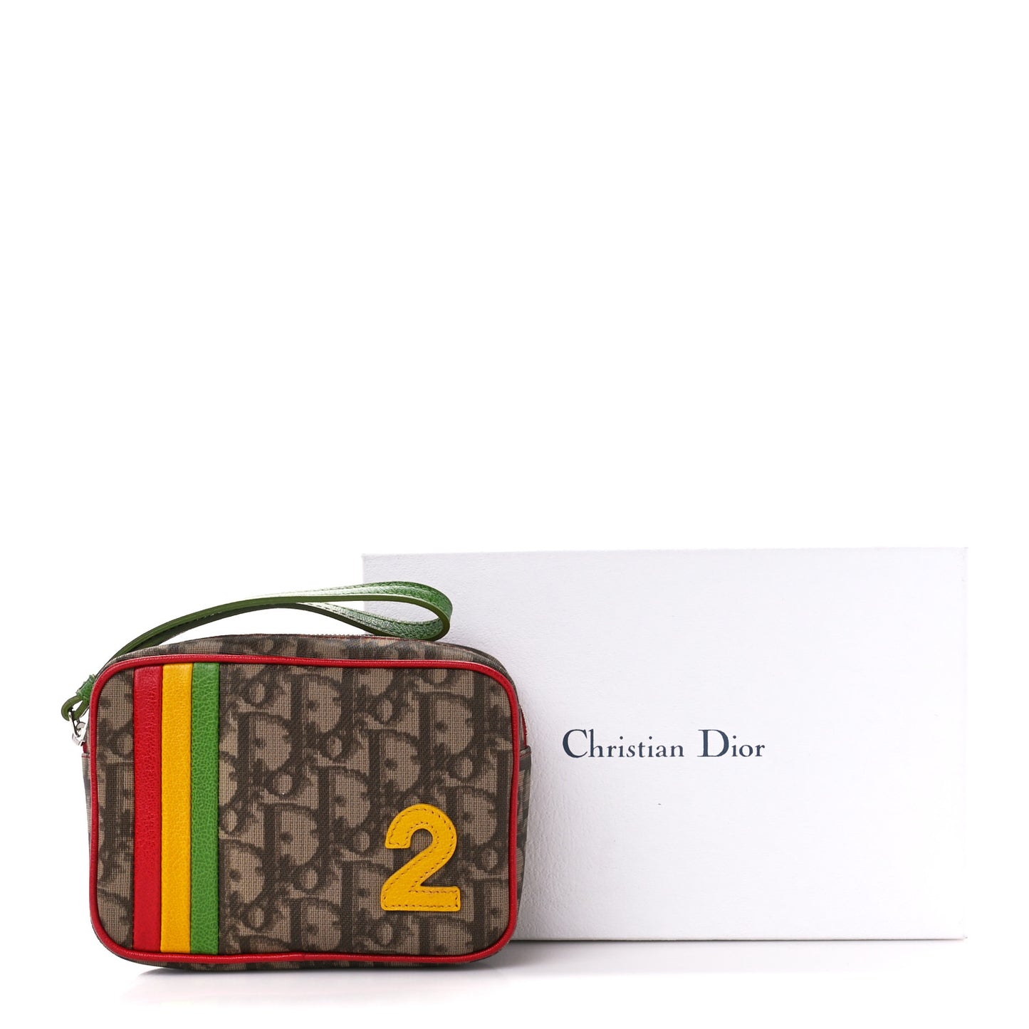 Monogram Rasta Wristlet Beige